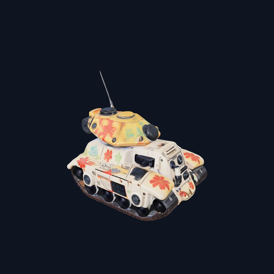 Floral Camouflage Tank Model Pack