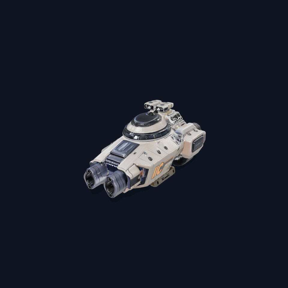 Futuristic Hovercraft Model Pack with SciFi Design