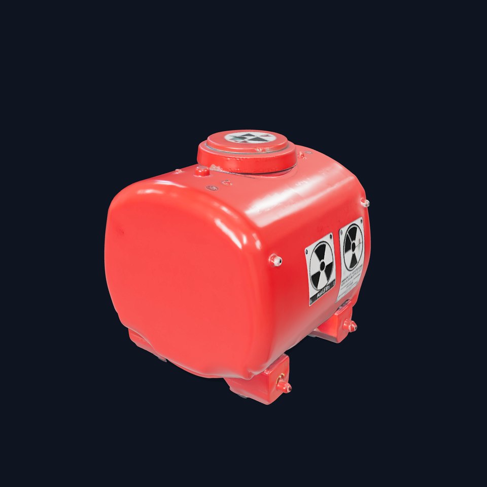 Industrial Hazard Tank model pack with warning labels viewer poster