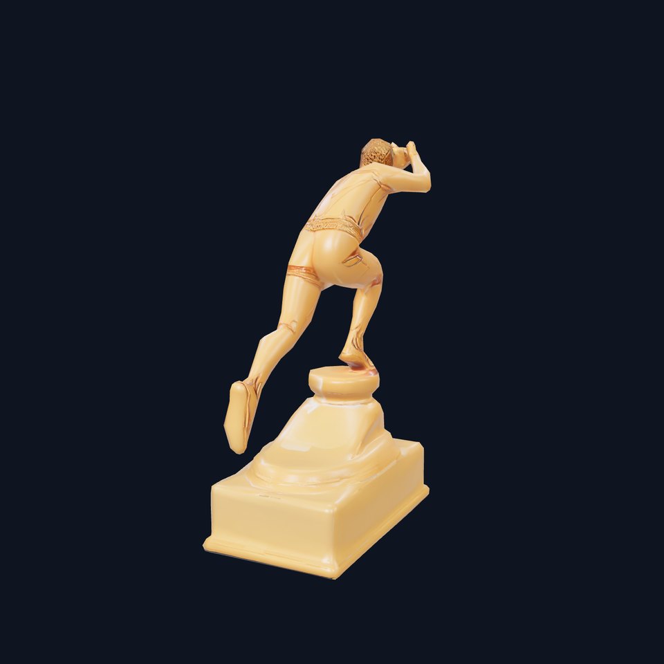Dynamic Running Athlete Trophy Model Pack