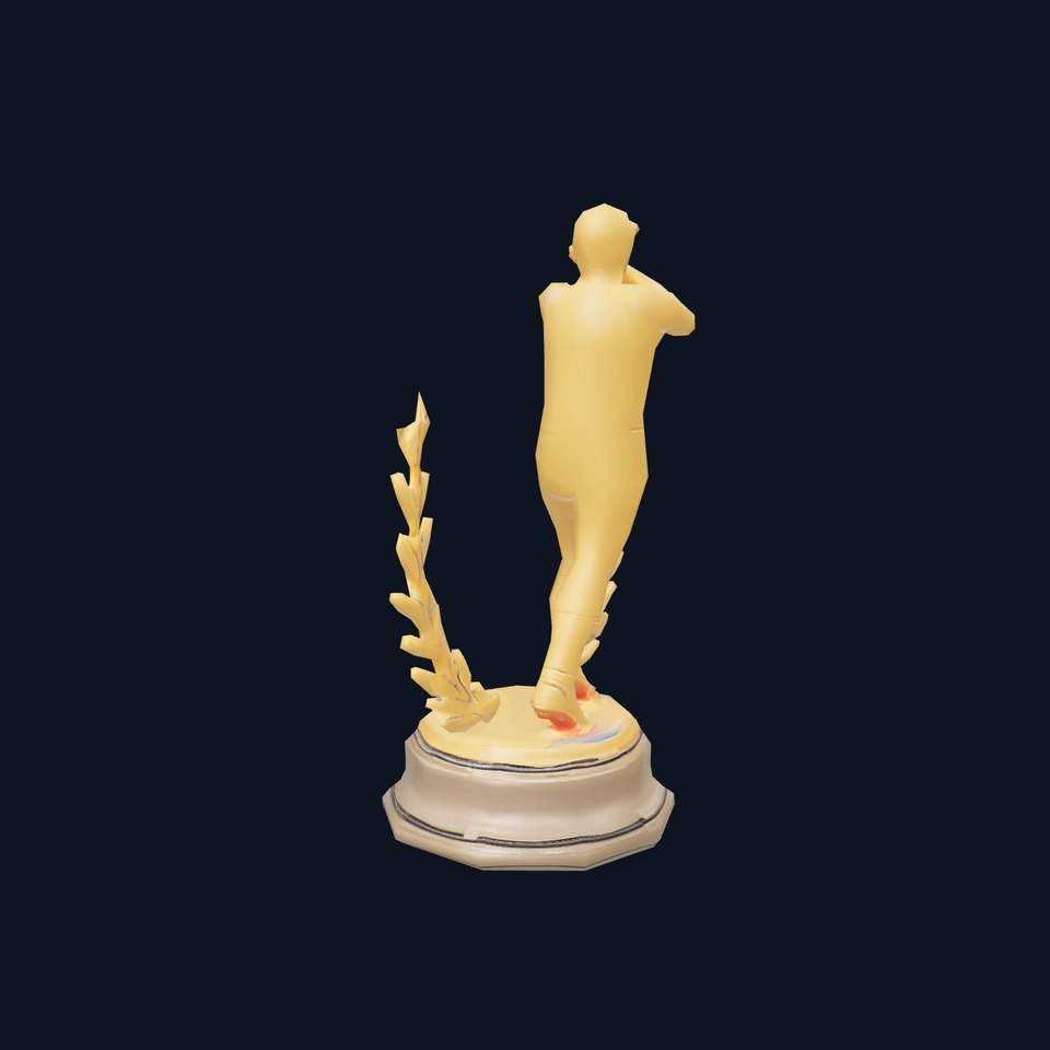 Golden Athlete Trophy Model Pack with Laurel Detail