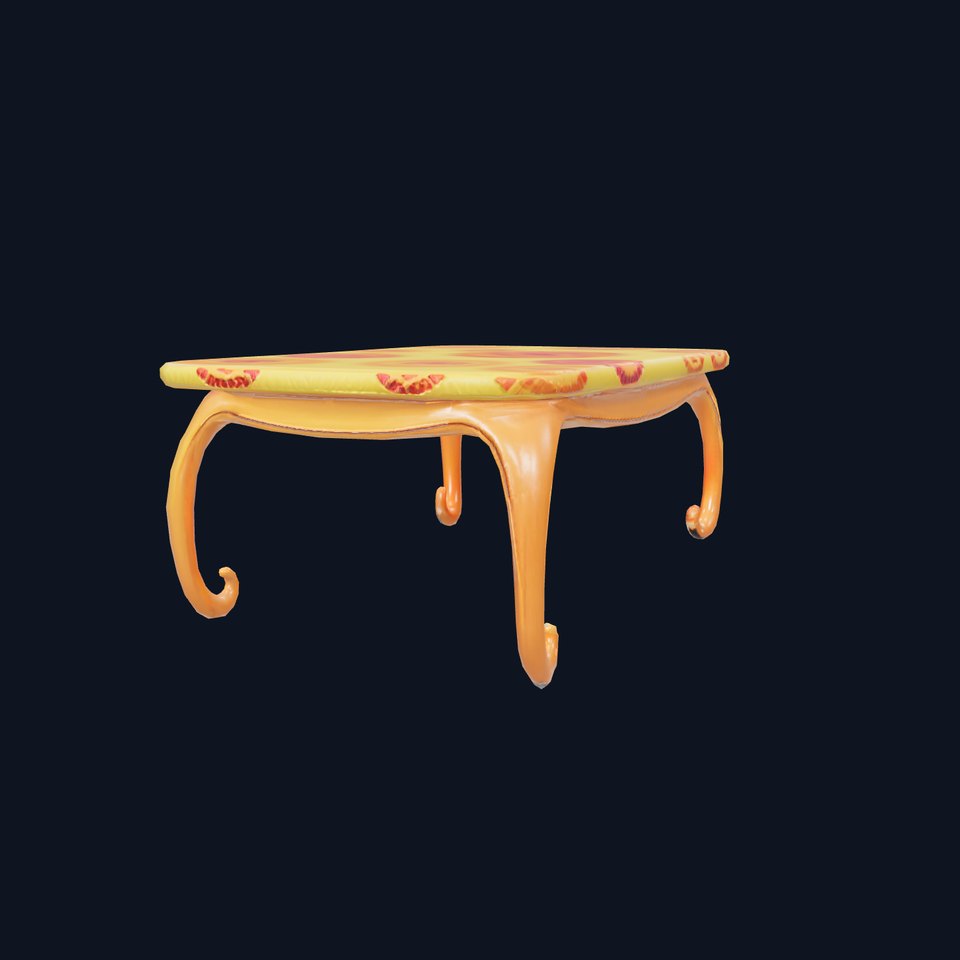 Colorful Retro Coffee Table Model Pack with Decorative Surface