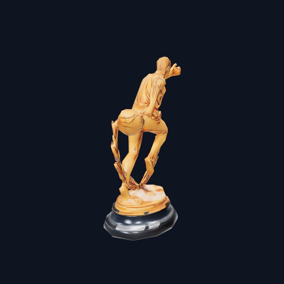 Sports Trophy Athlete Sculpture Model Pack