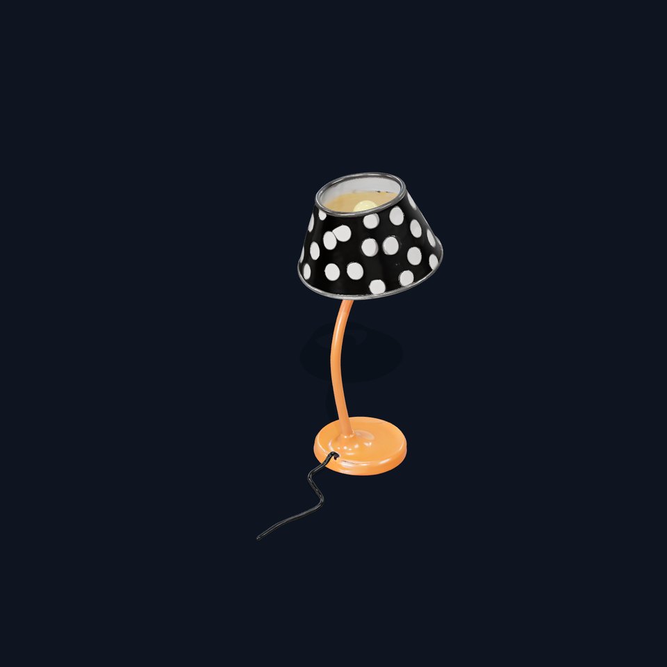 Polka Dot Desk Lamp Model Pack