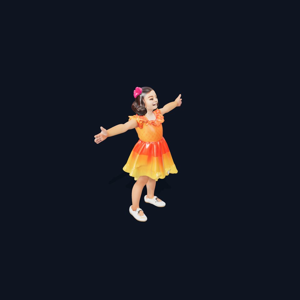 Colorful Childrens Dress Model Pack