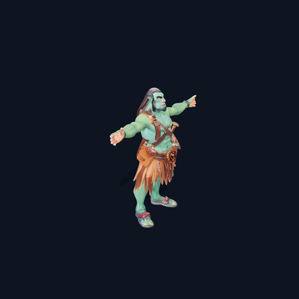 Orc Warrior Character Model Pack with Accessories
