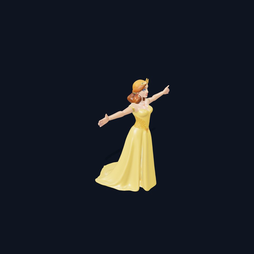 Elegant Princess Character Model Pack for Animation viewer poster