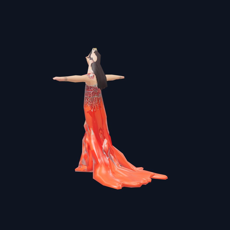 Elegant Princess Dress Model Pack with Crown