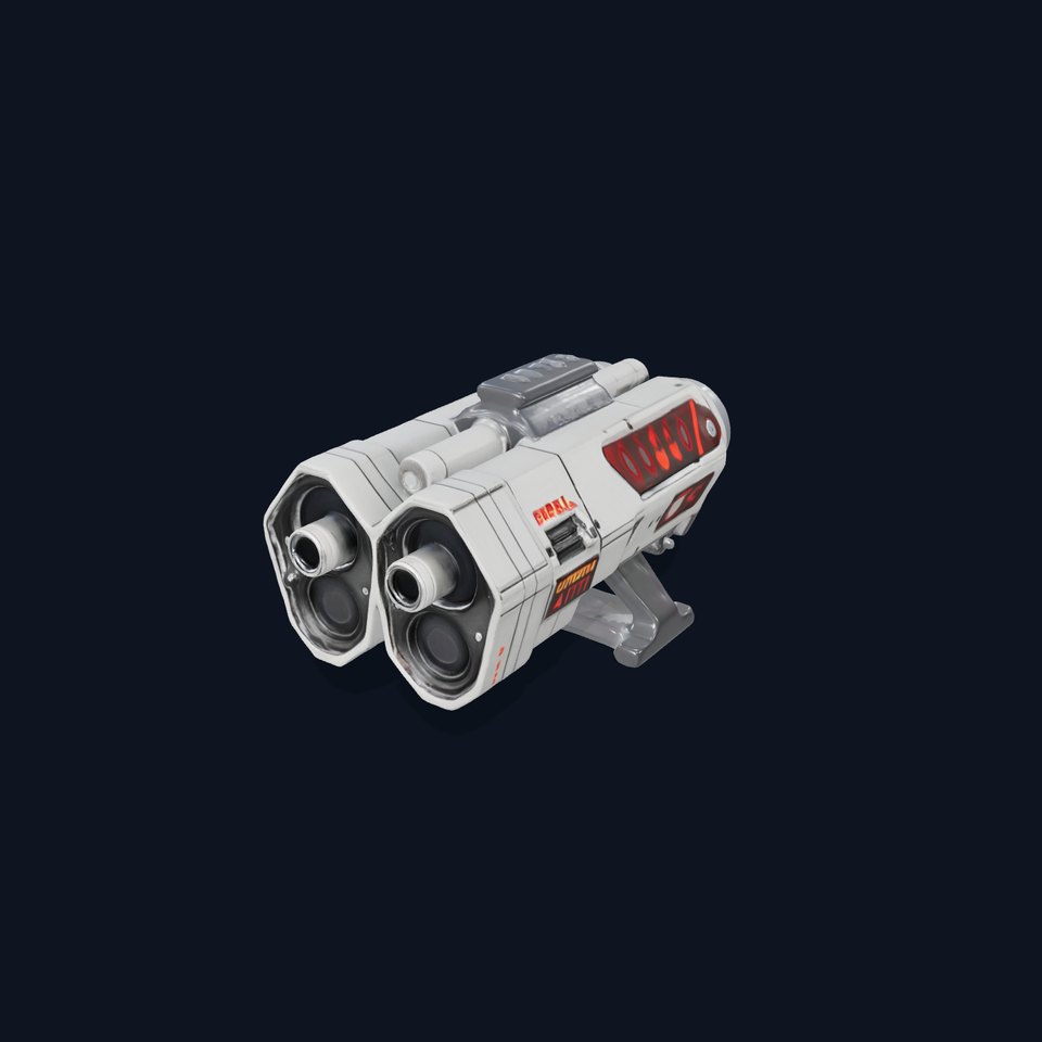 Futuristic Silver Blaster model pack