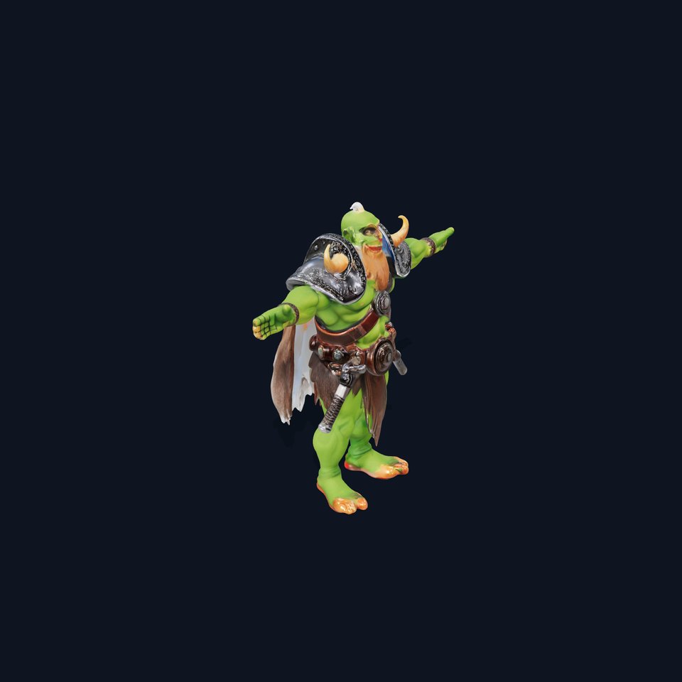 Green Warrior Character model pack viewer poster