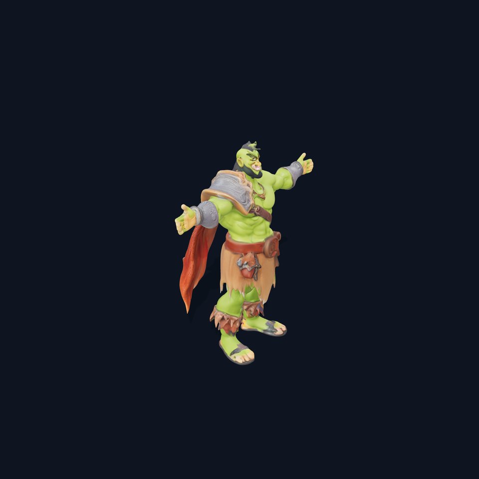 Green Fantasy Warrior model pack