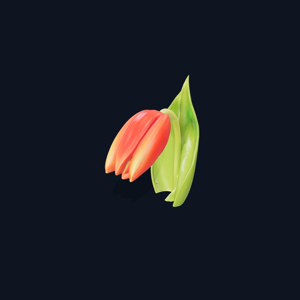 Elegant Red Tulip model pack