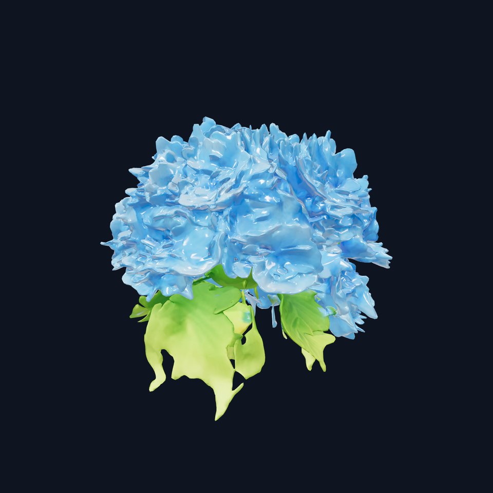 Blue Hydrangea Blossom model pack
