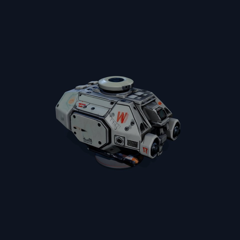 Futuristic Silver Blaster model pack