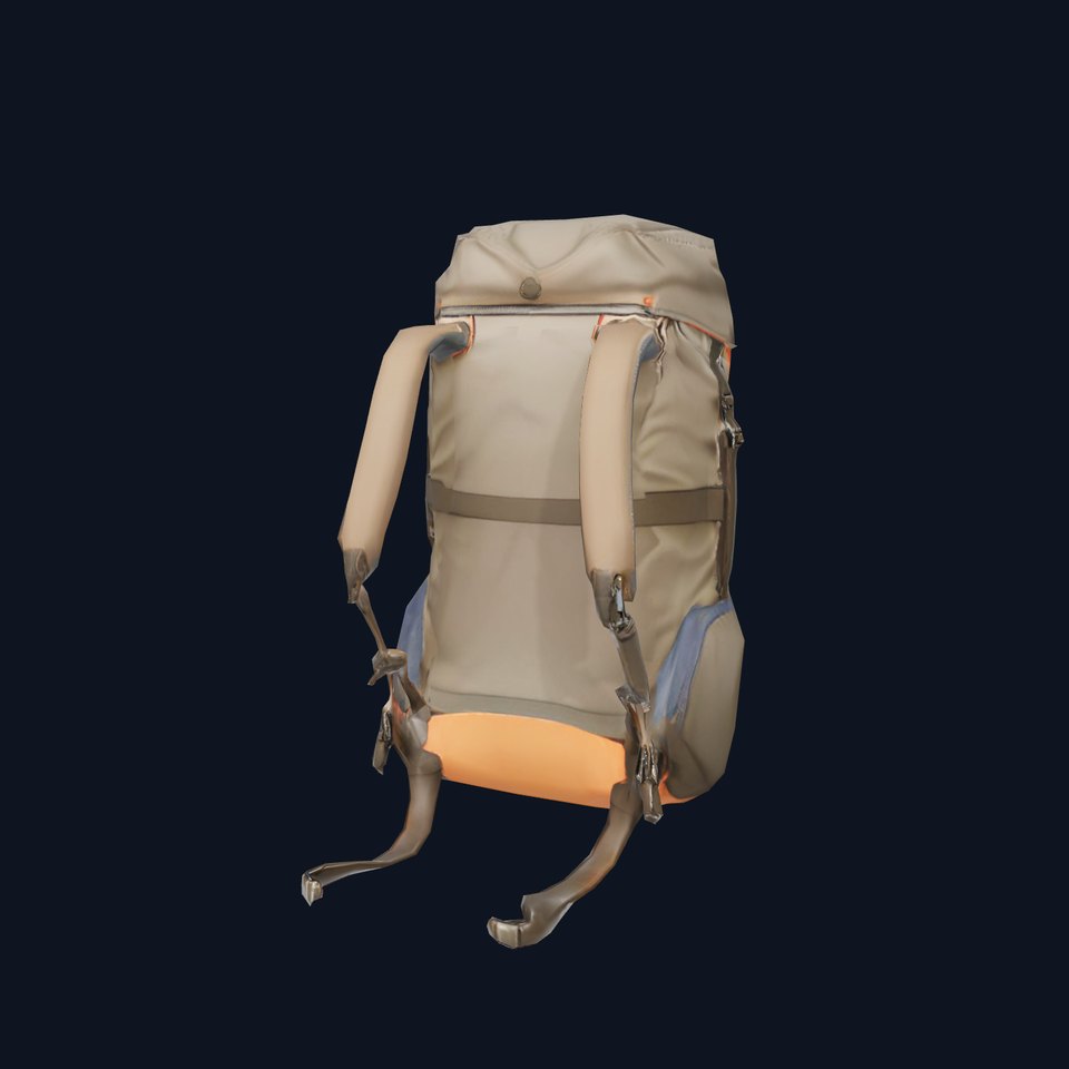Orange Hiking Backpack model pack