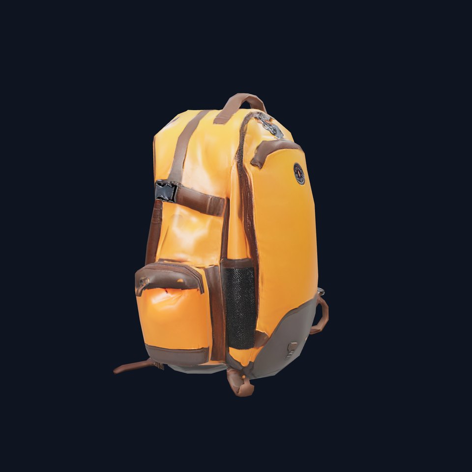Bright Orange Backpack model pack