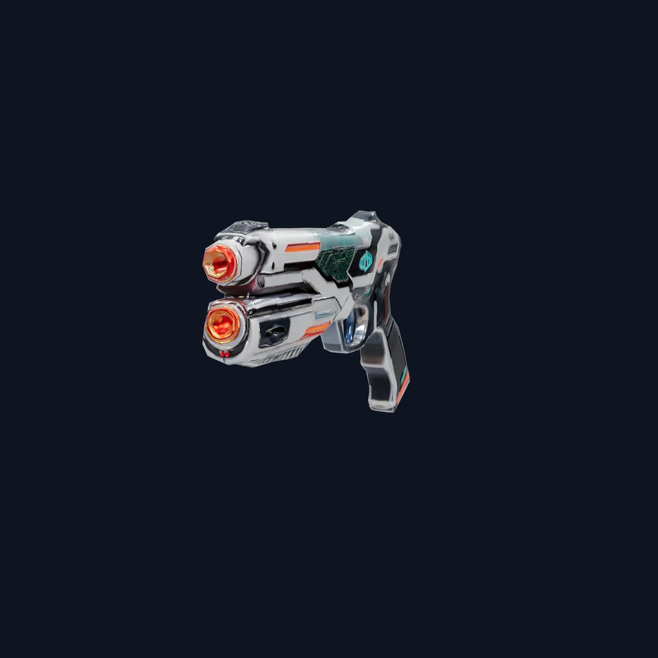 Futuristic SciFi Pistol model pack