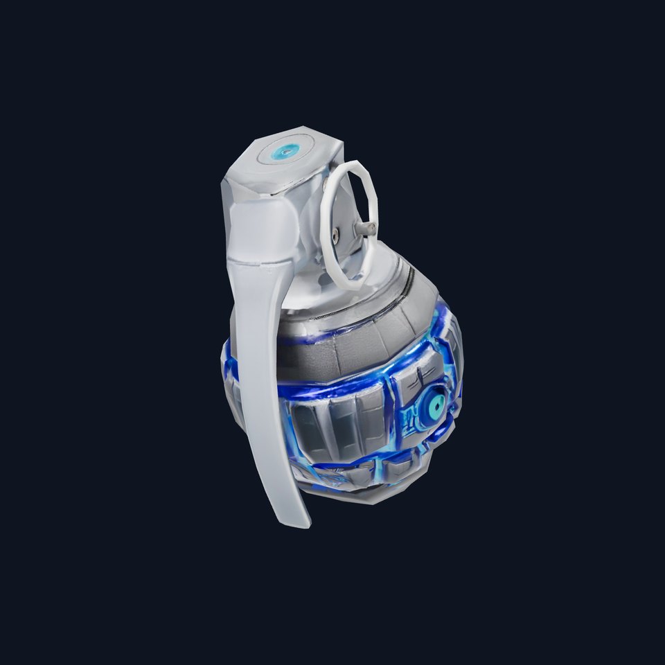Futuristic Blue Grenade model pack