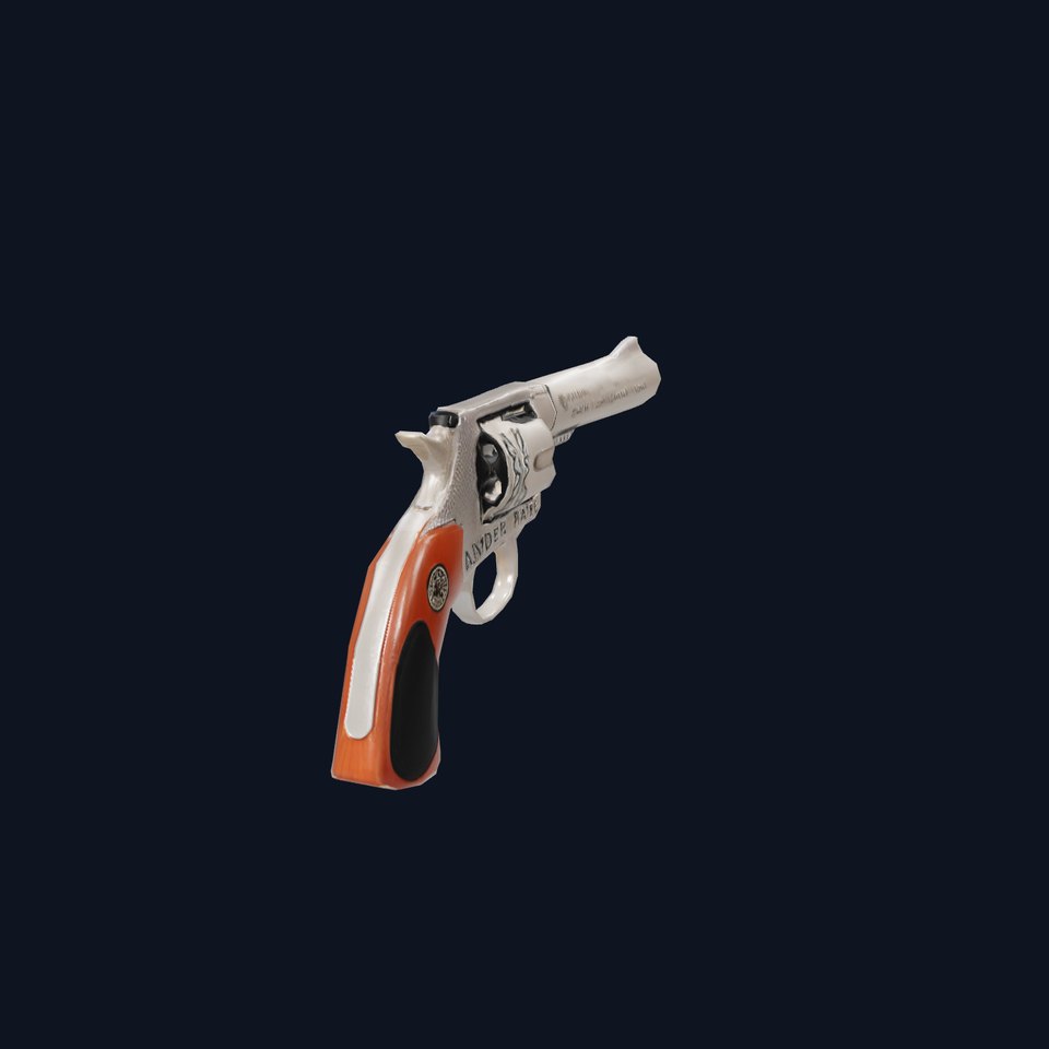 Matte Steel Revolver model pack