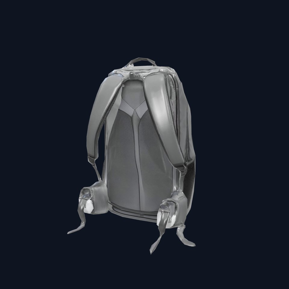 Black Tactical Backpack model pack