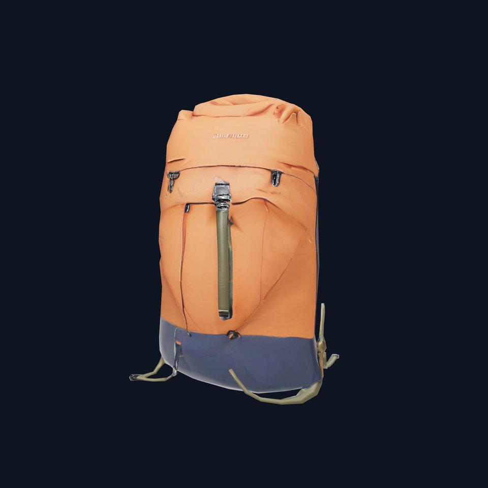 Orange Adventure Backpack model pack