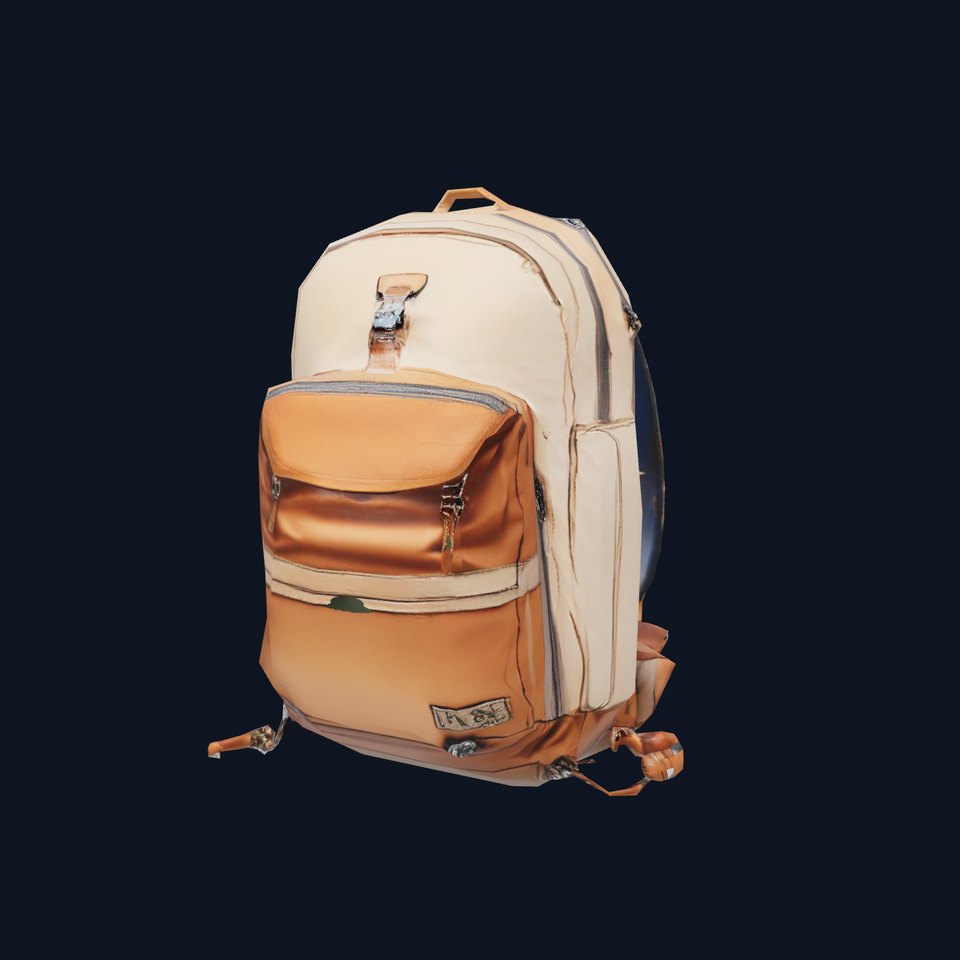 Tan Adventure Backpack model pack