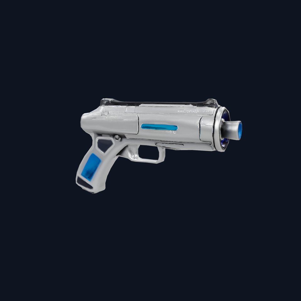 Futuristic Blue Blaster model pack