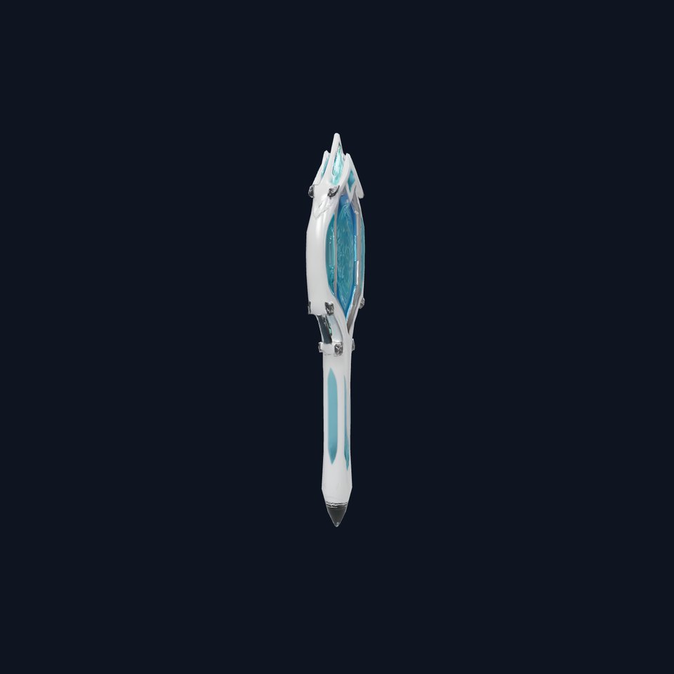 Futuristic Blue Staff model pack