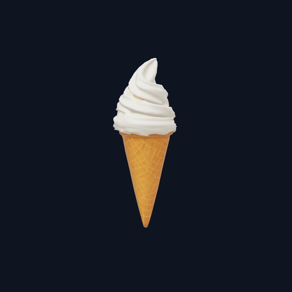 Vanilla Soft Serve Cone model pack