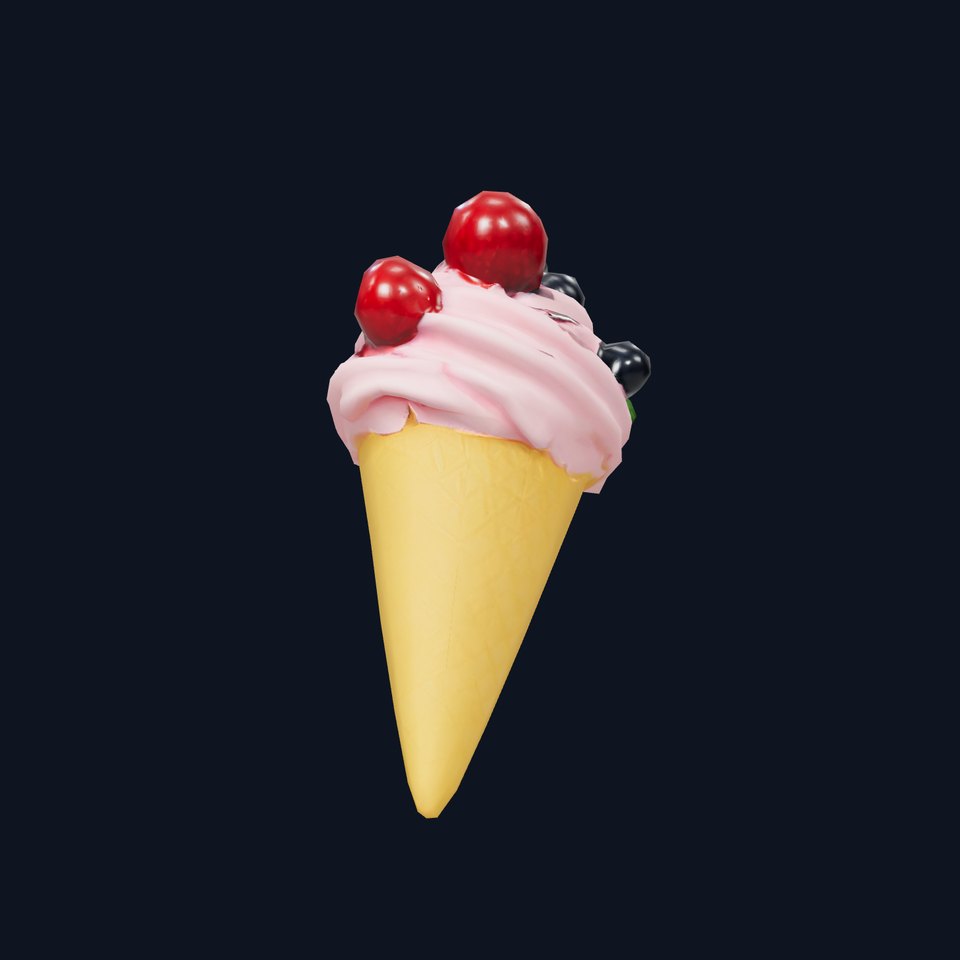 Berry Swirl Ice Cream model pack