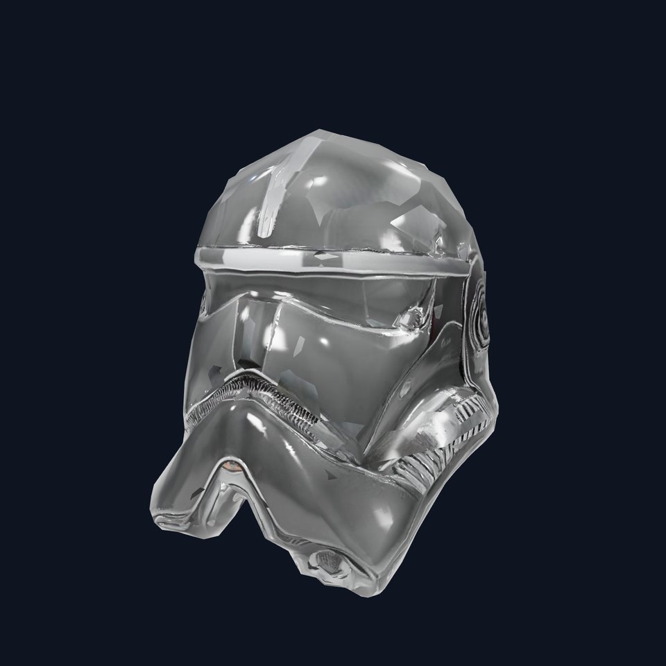 Futuristic Black Helmet model pack