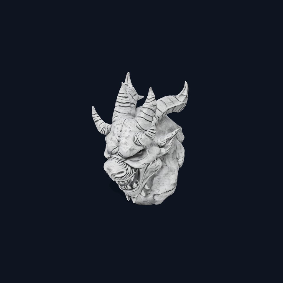 Stone Gargoyle Bust model pack