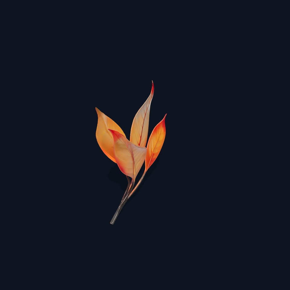 Vibrant Gradient Leaf model pack