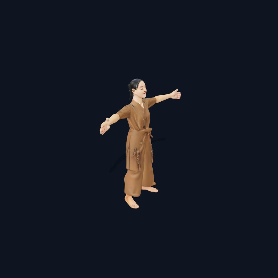 Traditional Brown Kimono model pack viewer poster