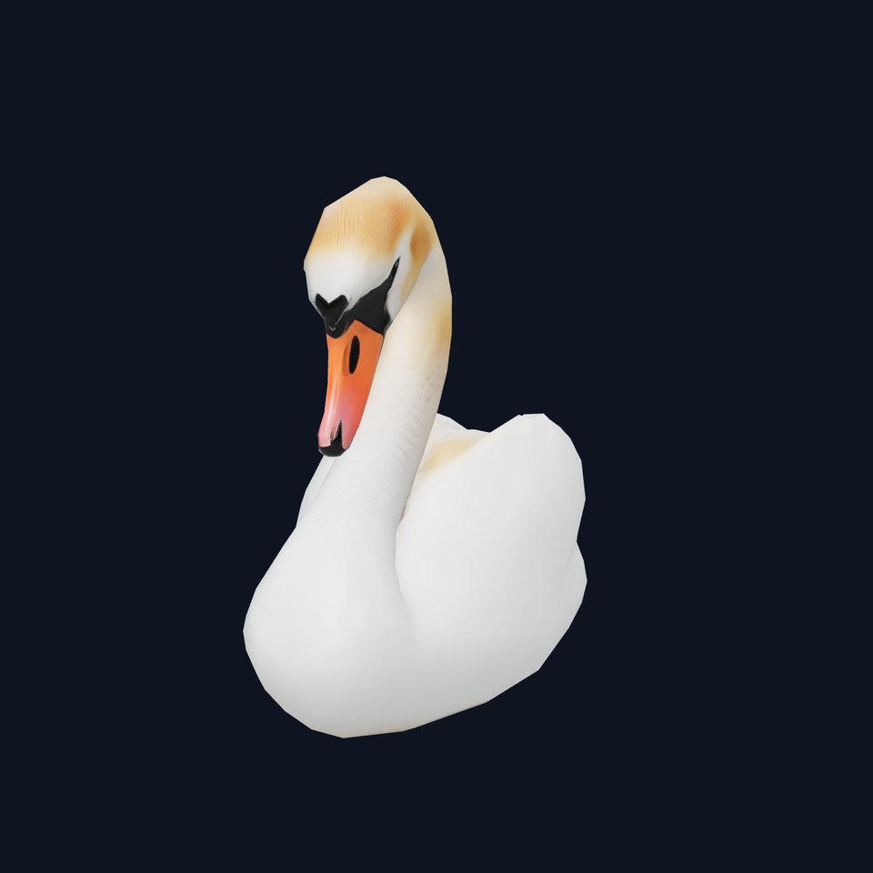 Elegant White Swan model pack viewer poster