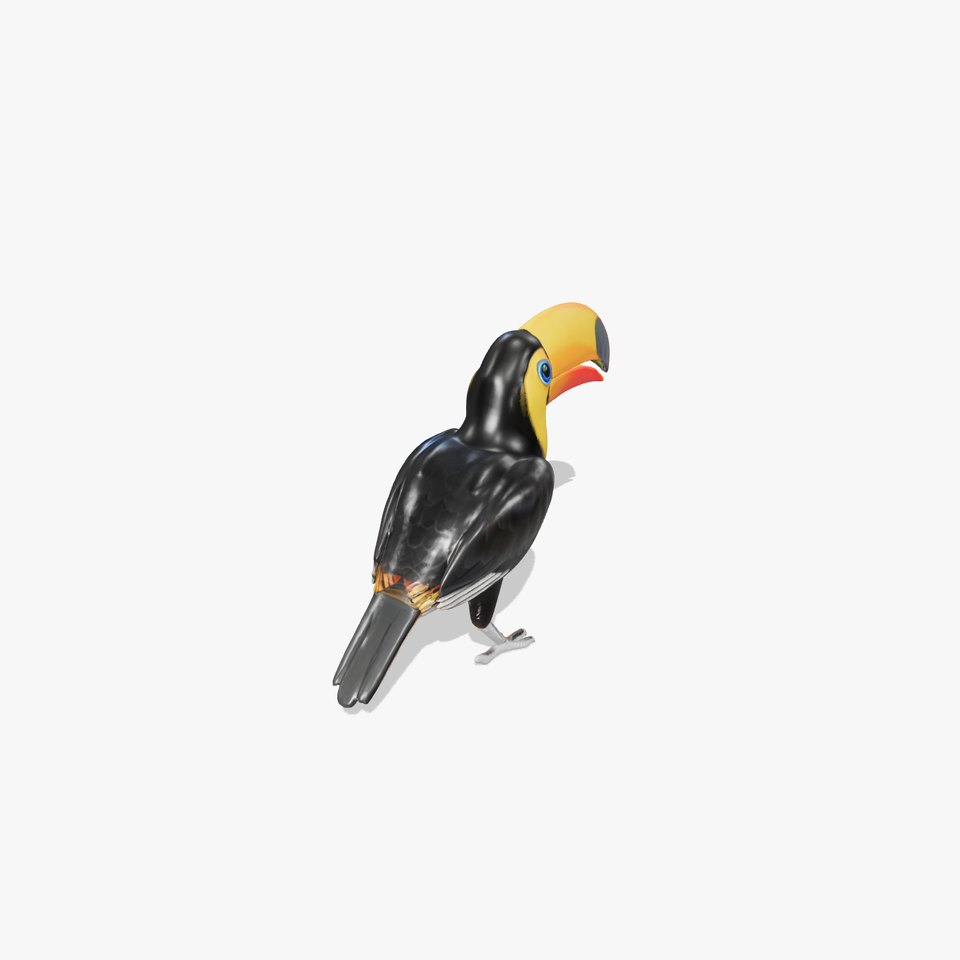 Vibrant Toucan Bird model pack viewer poster