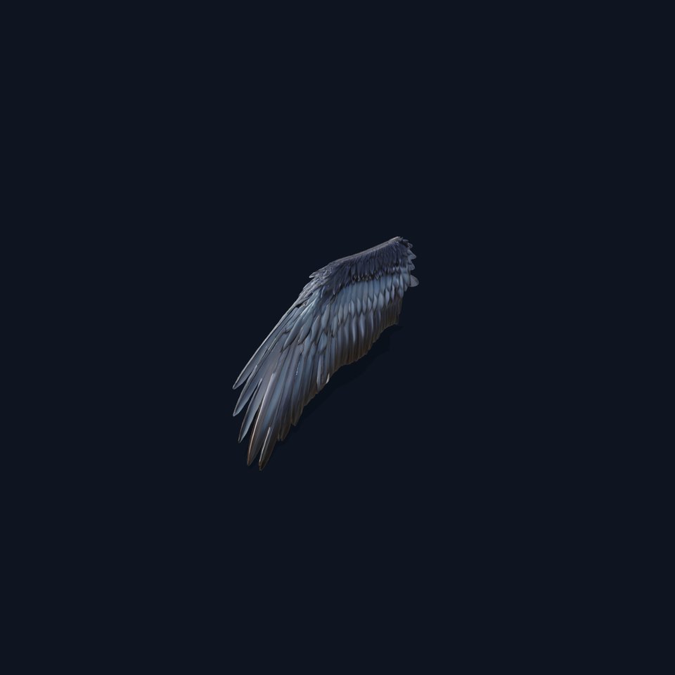 Black Feathered Wing model pack