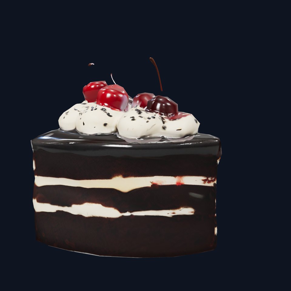Cherry Chocolate Cake model pack