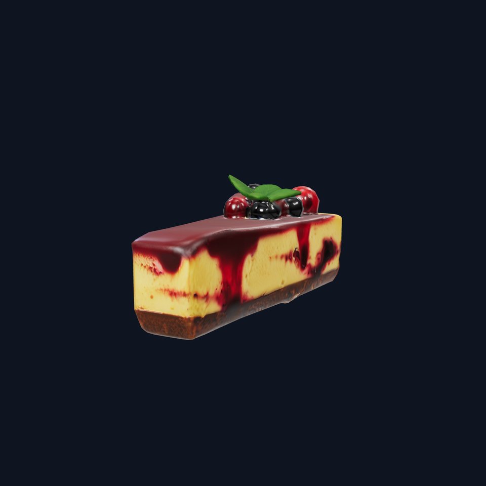 Berry Cheesecake Slice model pack