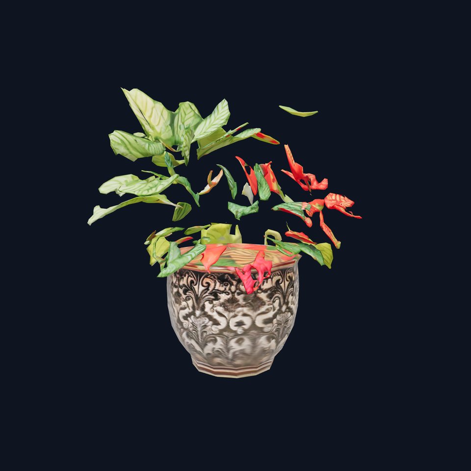 Ornate Leafy Plant model pack