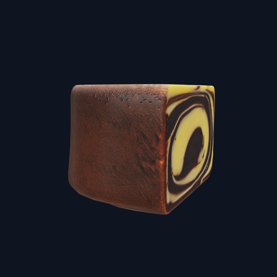 Marble Cake Slice model pack