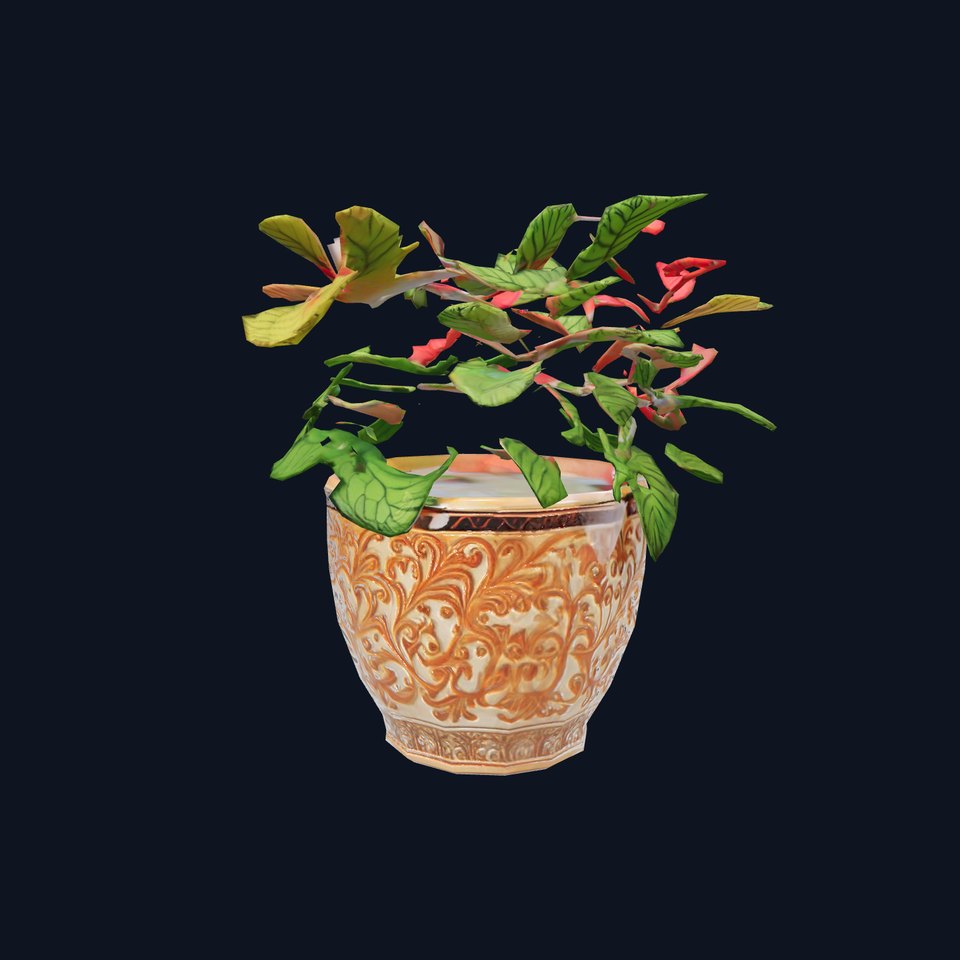 Ornate Floral Vase model pack