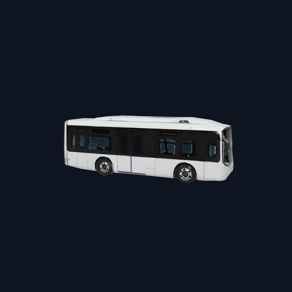 Sleek Silver Bus model pack