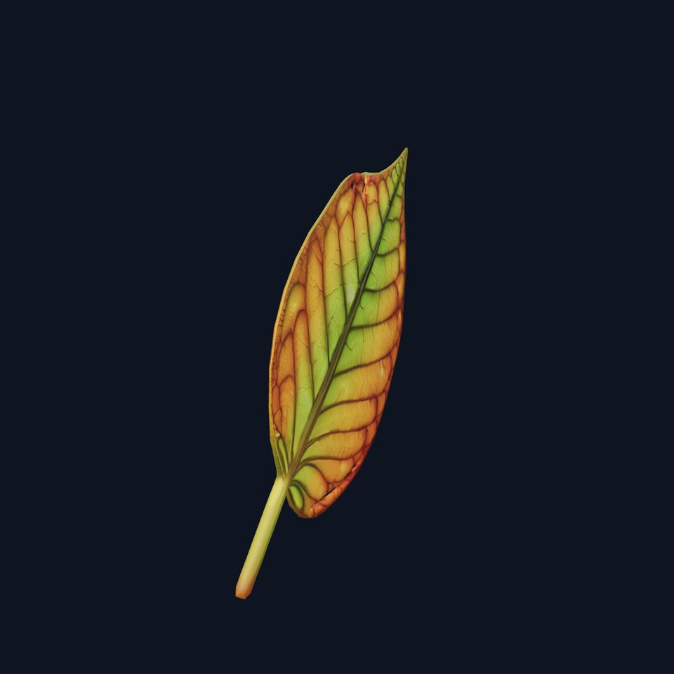 Vibrant Autumn Leaf model pack