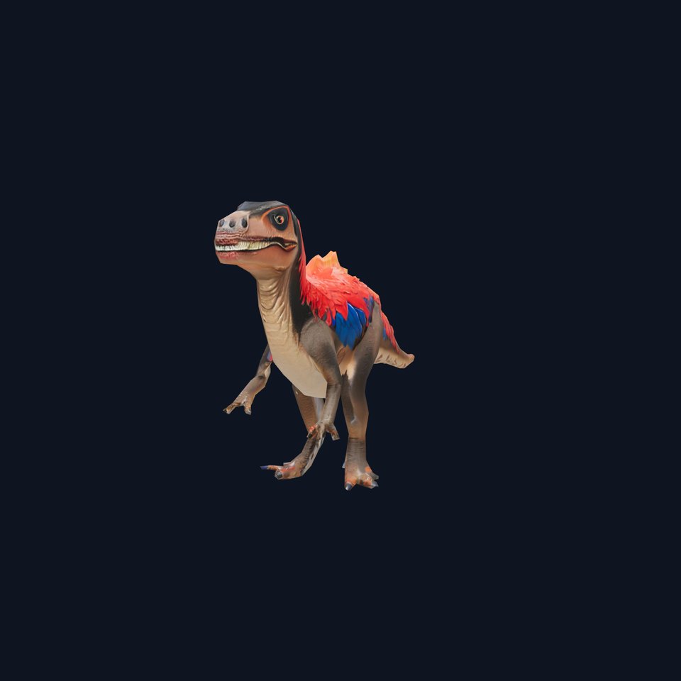 Fiery Feathered Dinosaur model pack