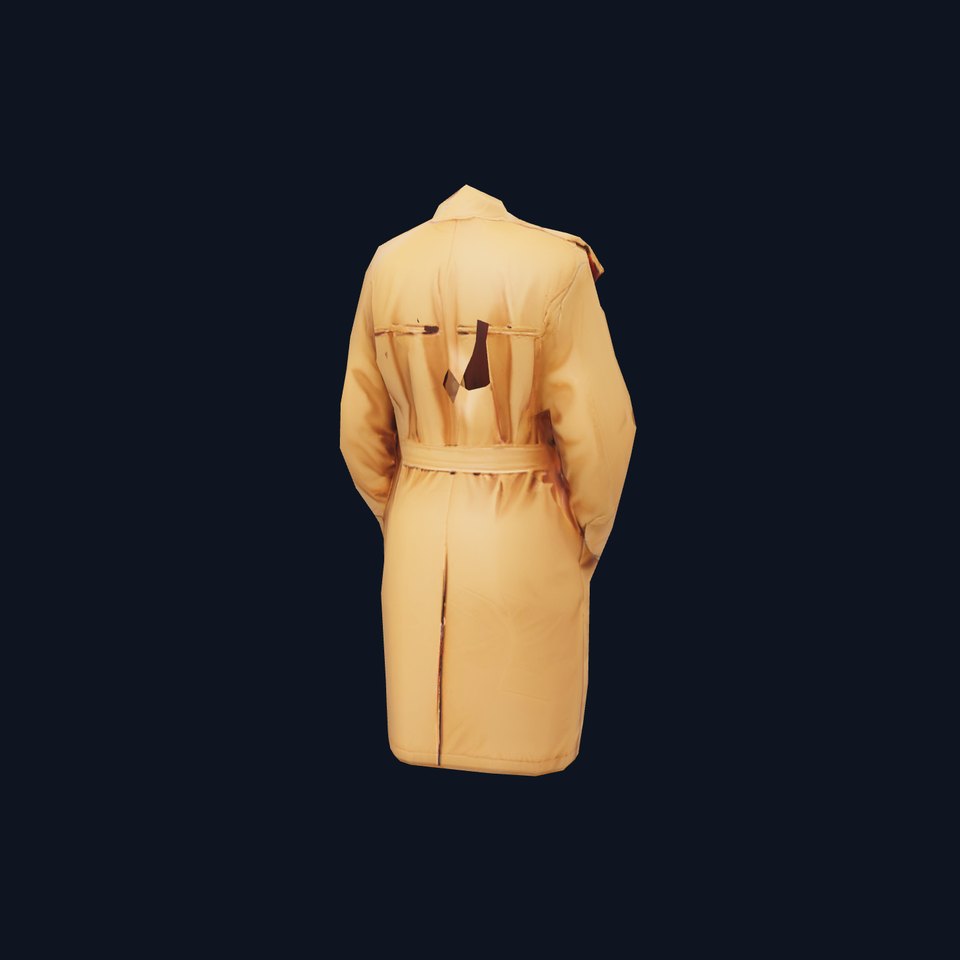 Classic Beige Trench Coat model pack