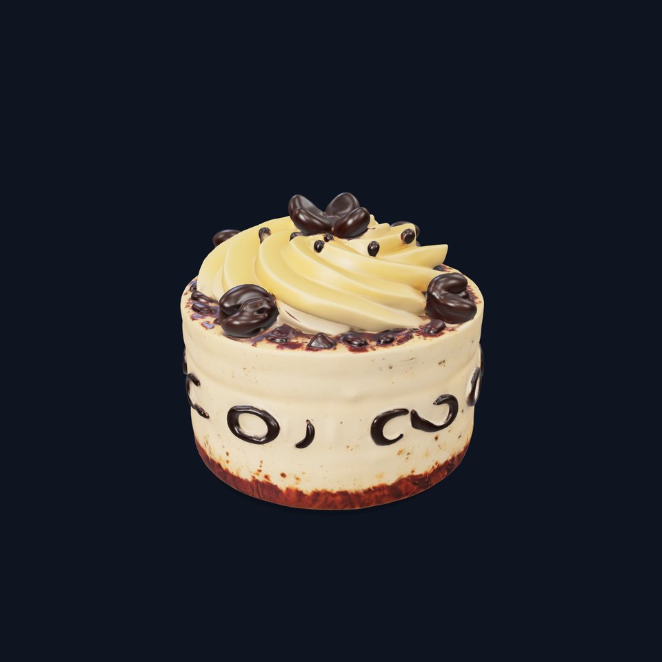 Vanilla Mocha Cake model pack