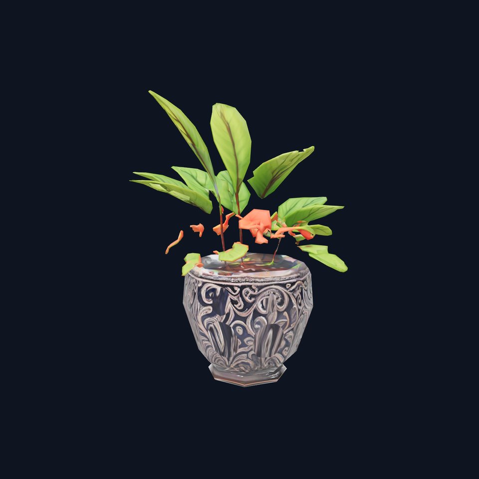 Ornate Plant Pot model pack