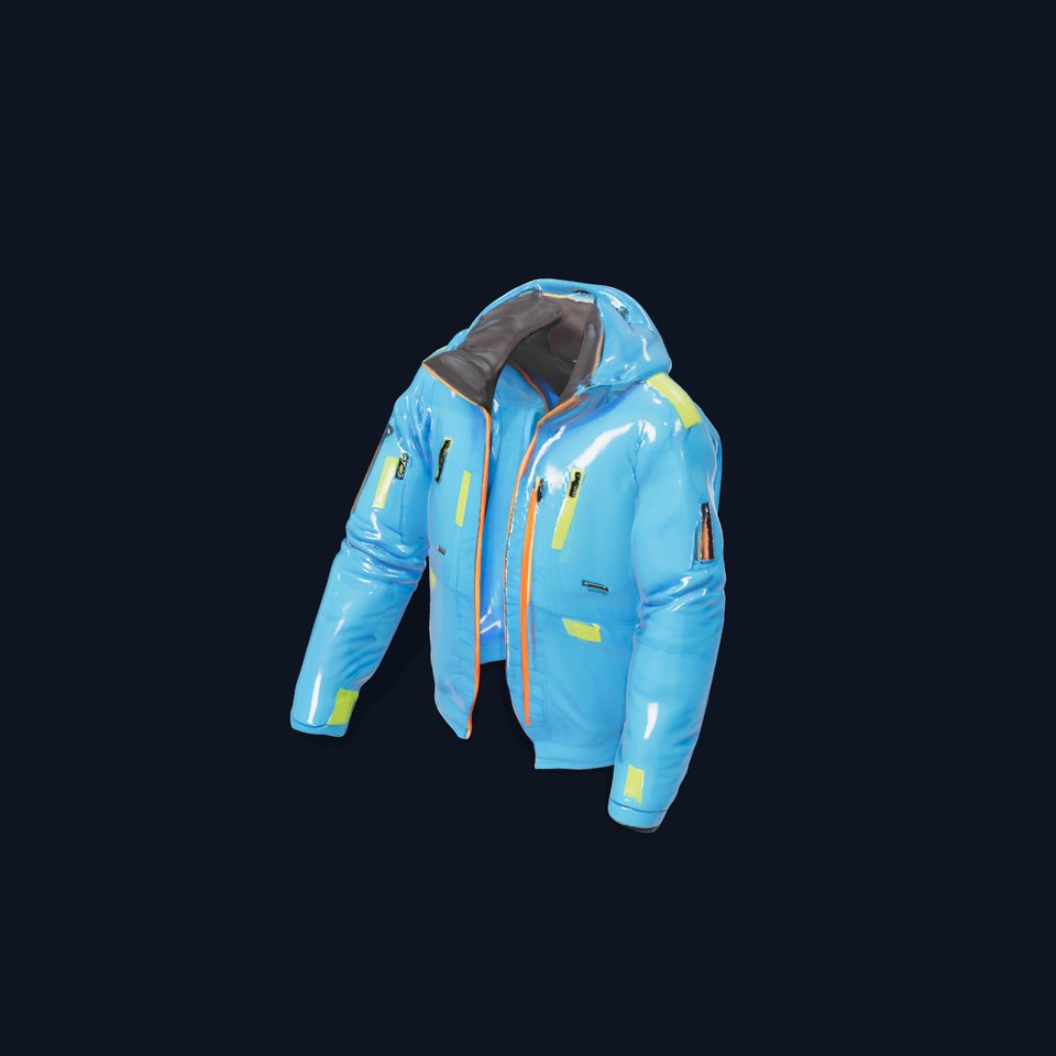 Vibrant Blue Jacket model pack viewer poster