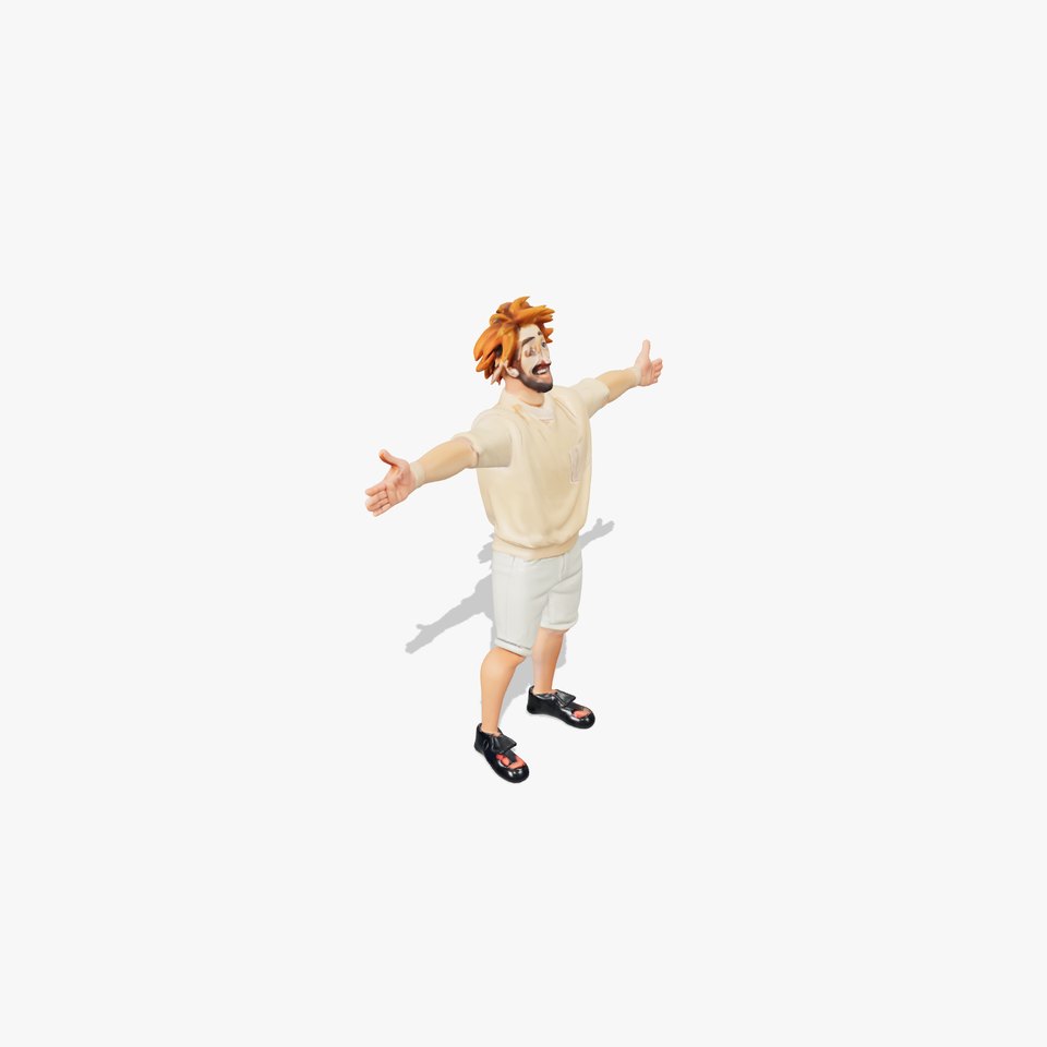 Casual Character Orange Hair model pack viewer poster